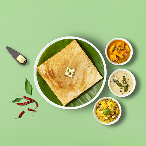 Butter masala dosa square with butter and masala reference 4x3