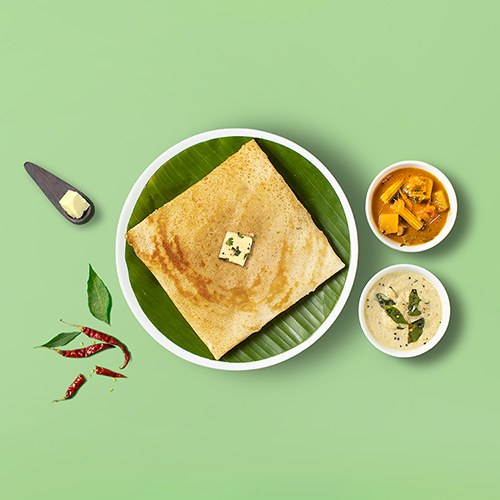 Butter plain dosa square with butter reference 4x3