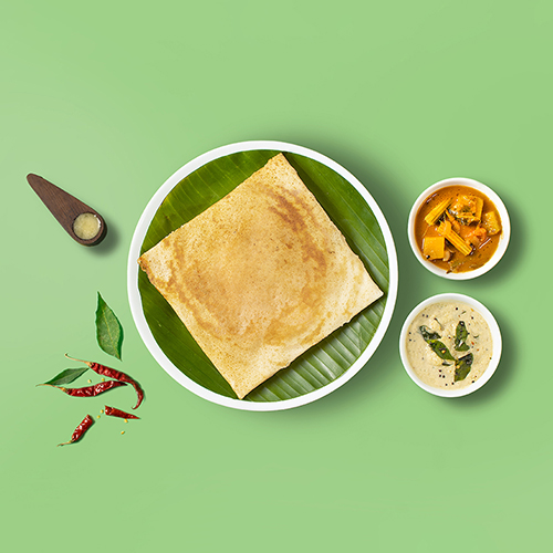 Ghee dosa square with ghee reference 4x3