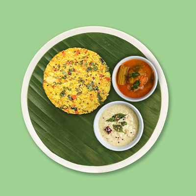 Idli Upma with Chutney & Sambhar